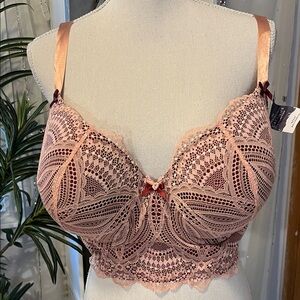 Cacique Blush Lace Bra